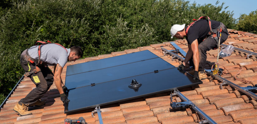 panneau solaire surimposé