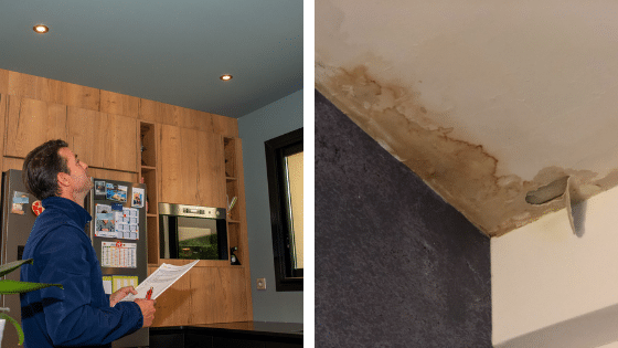 Assurance et infiltration d'eau du toit