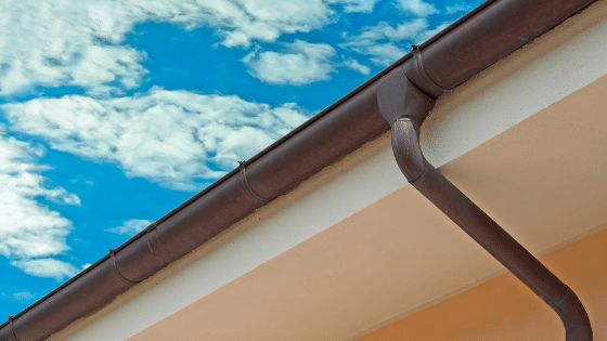 Une gouttiere en cuivre