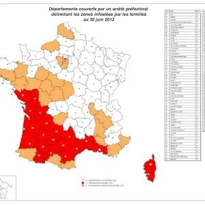 cartographie insectes xylophages en France